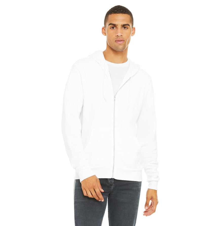 Bella + Canvas 3739 Unisex Poly-Cotton Fleece Full-Zip Hooded Sweatshirt
