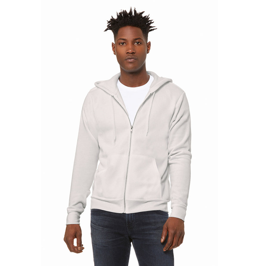Bella + Canvas 3739 Unisex Poly-Cotton Fleece Full-Zip Hooded Sweatshirt