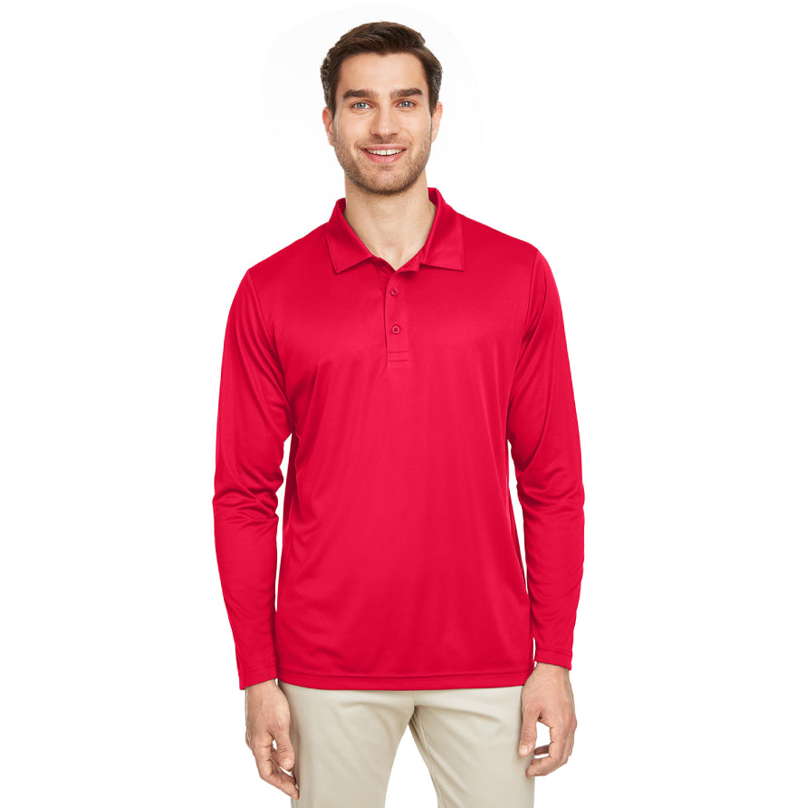 Team 365 TT51L Mens Zone Performance Long Sleeve Polo