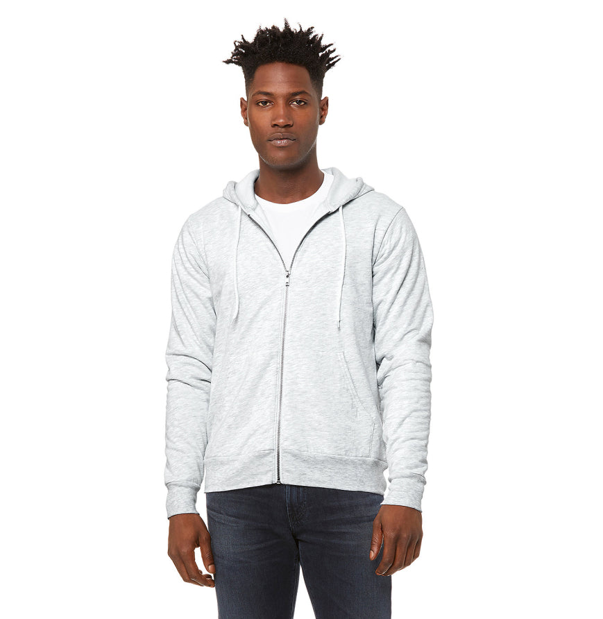 Bella + Canvas 3739 Unisex Poly-Cotton Fleece Full-Zip Hooded Sweatshirt
