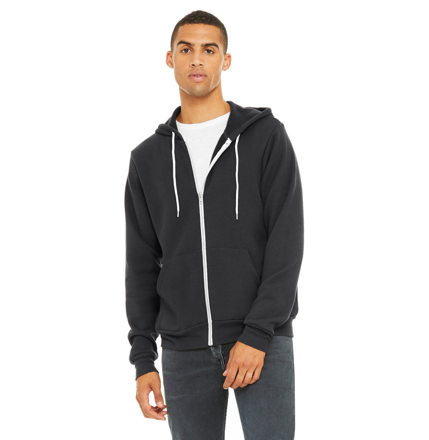 Bella + Canvas 3739 Unisex Poly-Cotton Fleece Full-Zip Hooded Sweatshirt