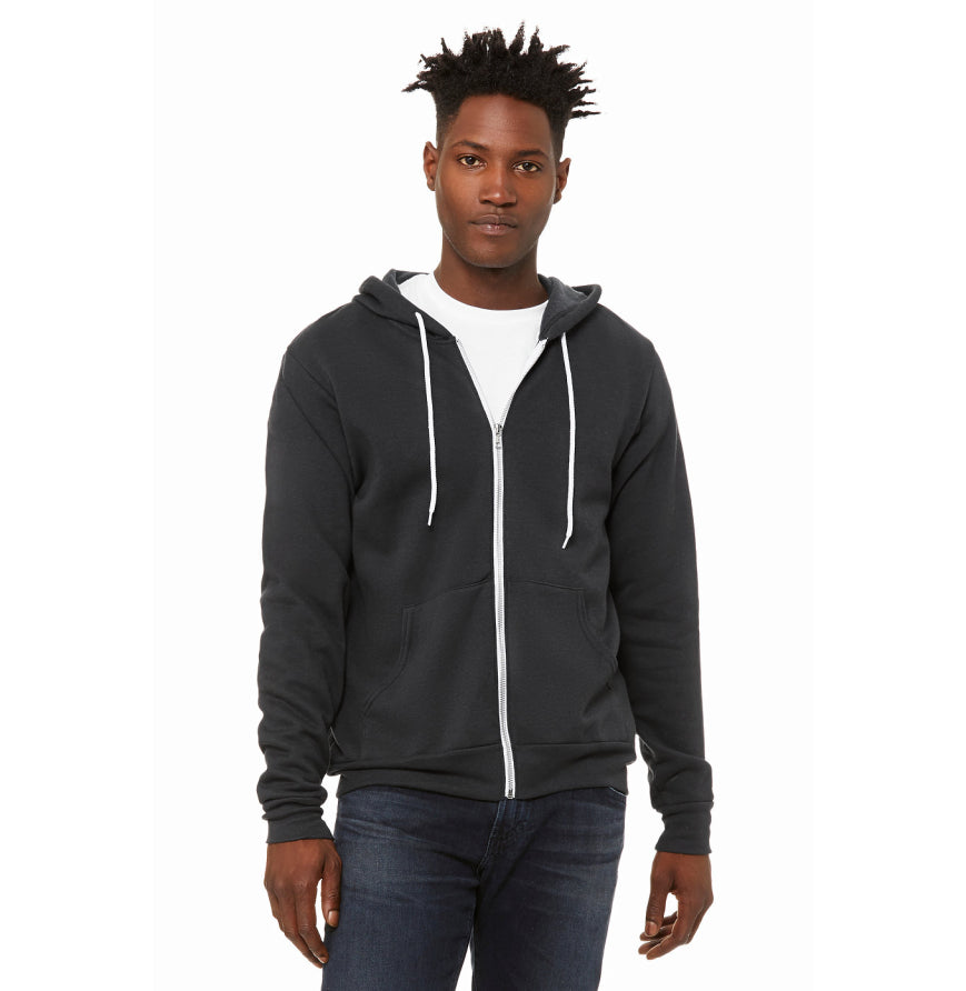 Bella + Canvas 3739 Unisex Poly-Cotton Fleece Full-Zip Hooded Sweatshirt
