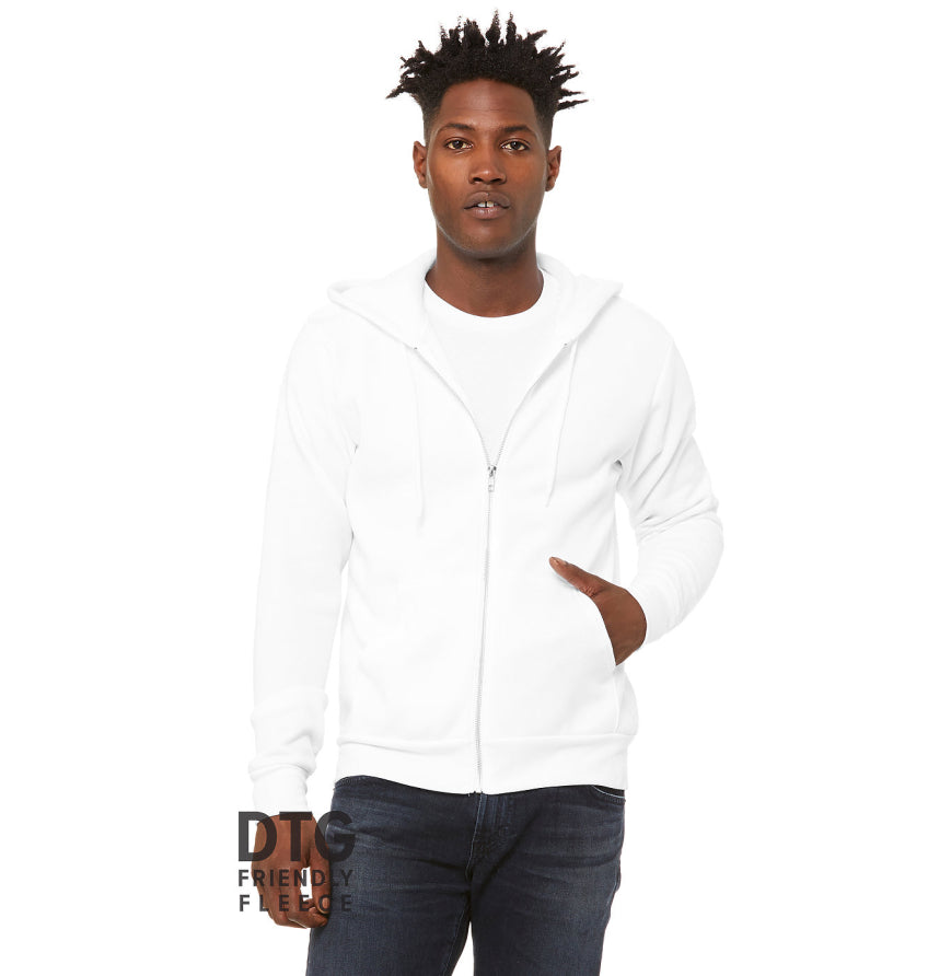 Bella + Canvas 3739 Unisex Poly-Cotton Fleece Full-Zip Hooded Sweatshirt