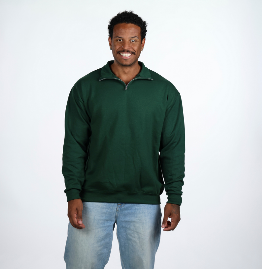 Jerzees 995M Unisex NuBlend® Quarter-Zip Cadet Collar Sweatshirt - 8 oz.