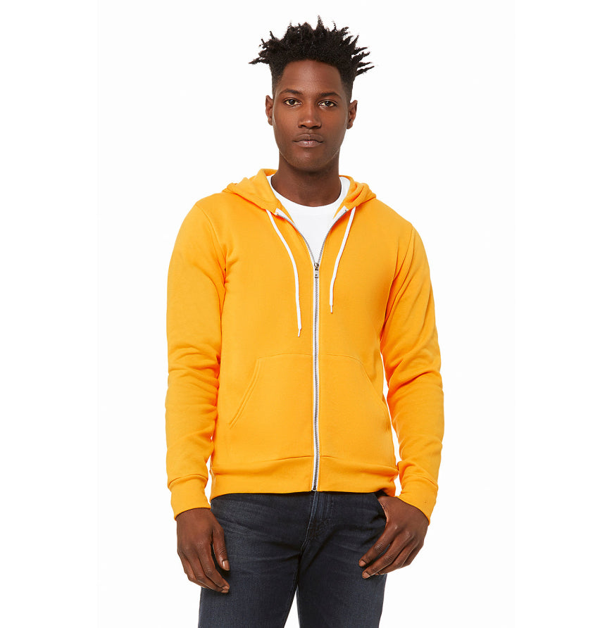 Bella + Canvas 3739 Unisex Poly-Cotton Fleece Full-Zip Hooded Sweatshirt