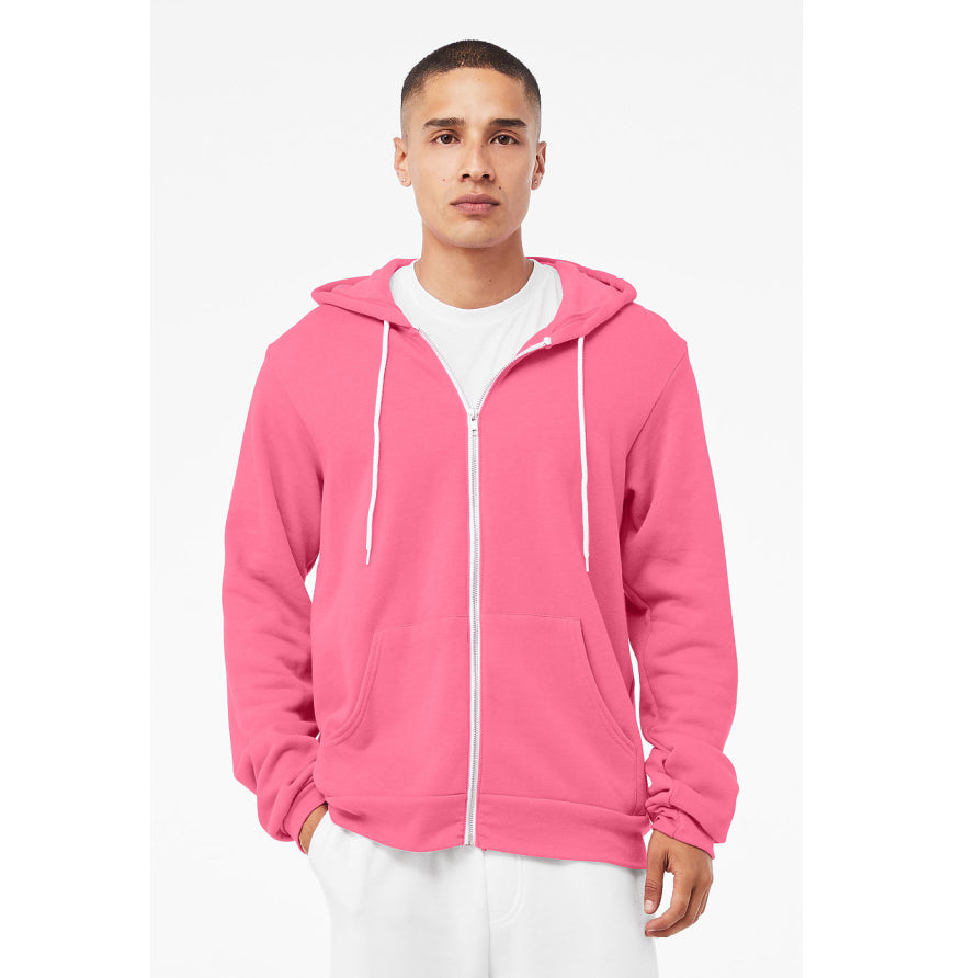 Bella + Canvas 3739 Unisex Poly-Cotton Fleece Full-Zip Hooded Sweatshirt