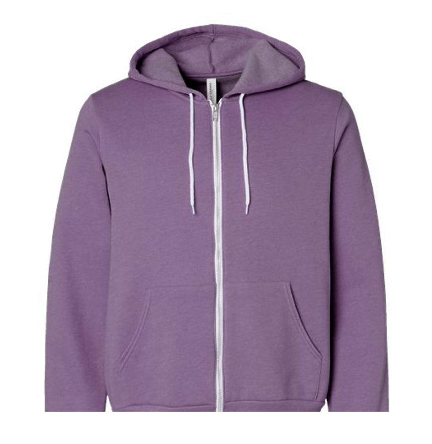 Bella + Canvas 3739 Unisex Poly-Cotton Fleece Full-Zip Hooded Sweatshirt