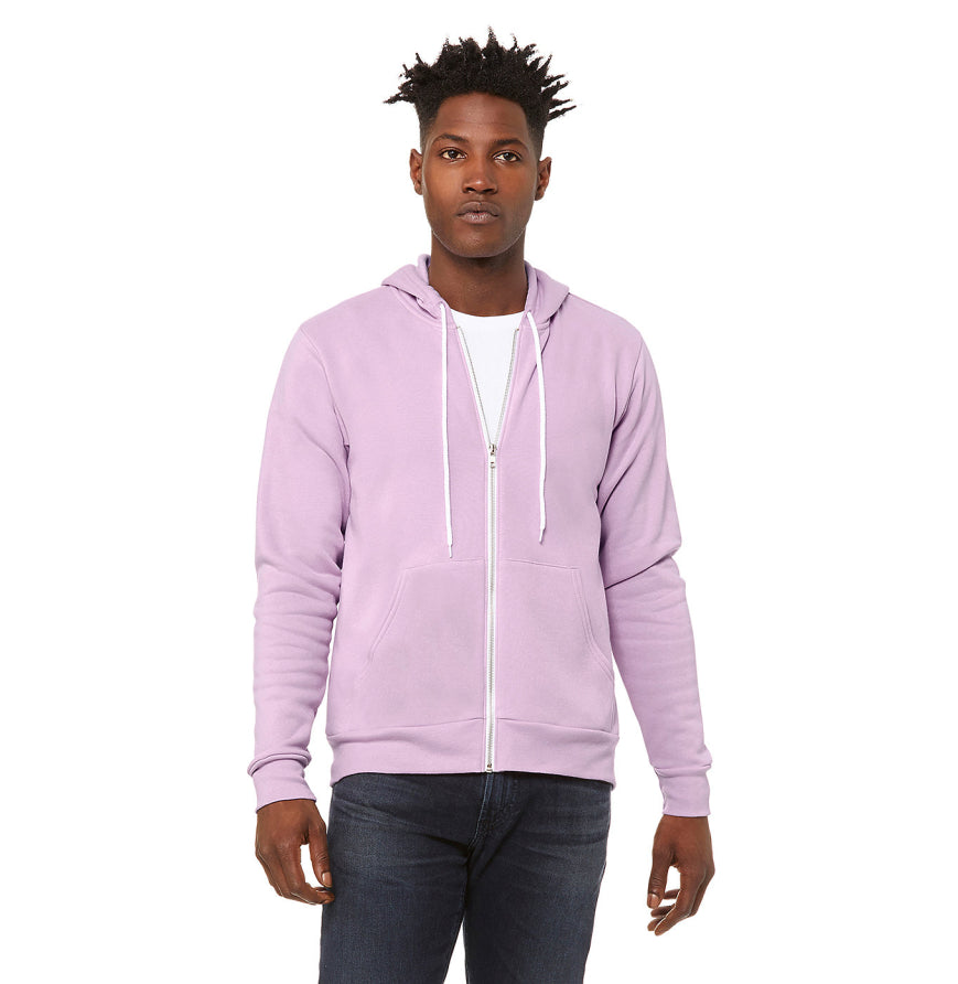 Bella + Canvas 3739 Unisex Poly-Cotton Fleece Full-Zip Hooded Sweatshirt