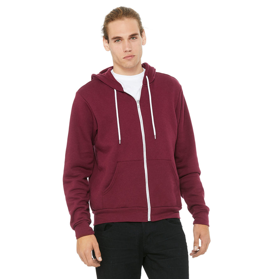 Bella + Canvas 3739 Unisex Poly-Cotton Fleece Full-Zip Hooded Sweatshirt