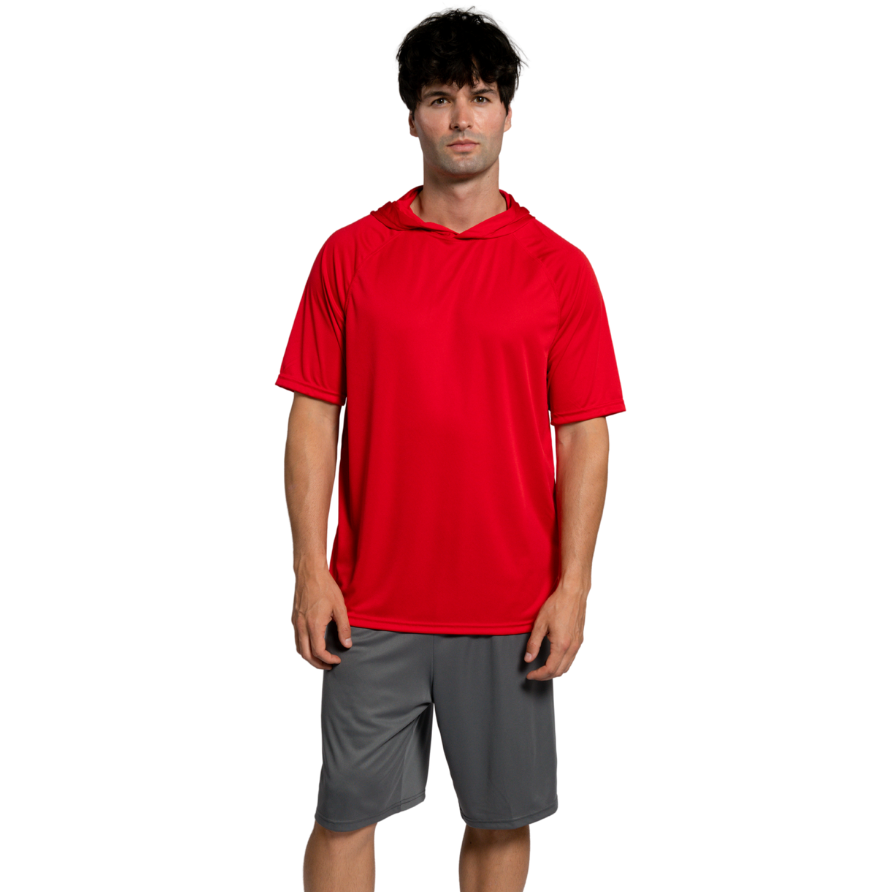 A4 Apparel N3408 Men's UPF 44+ Performance Poly Hooded Tee