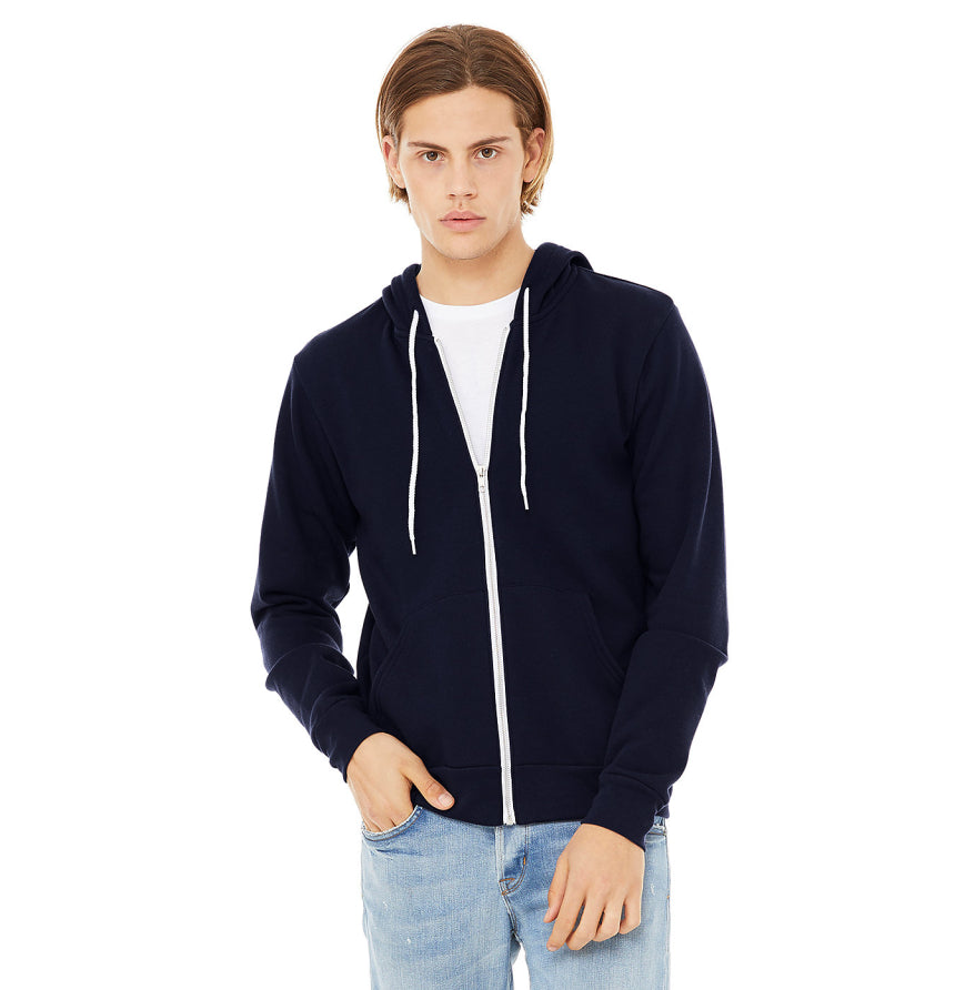 Bella + Canvas 3739 Unisex Poly-Cotton Fleece Full-Zip Hooded Sweatshirt