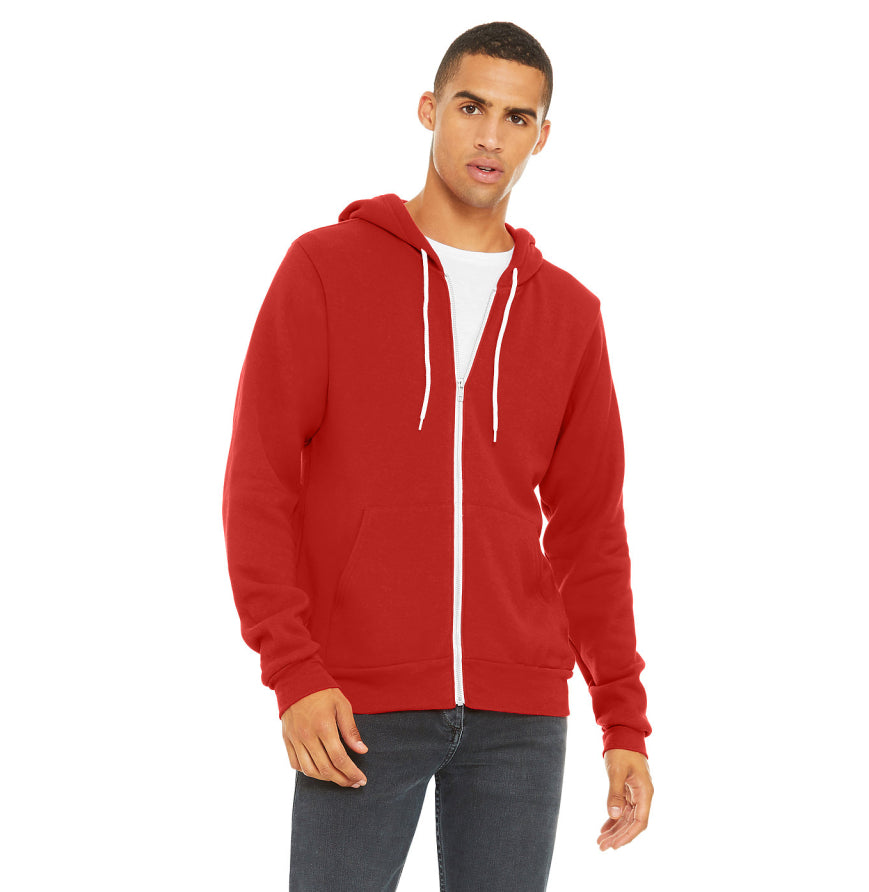 Bella + Canvas 3739 Unisex Poly-Cotton Fleece Full-Zip Hooded Sweatshirt