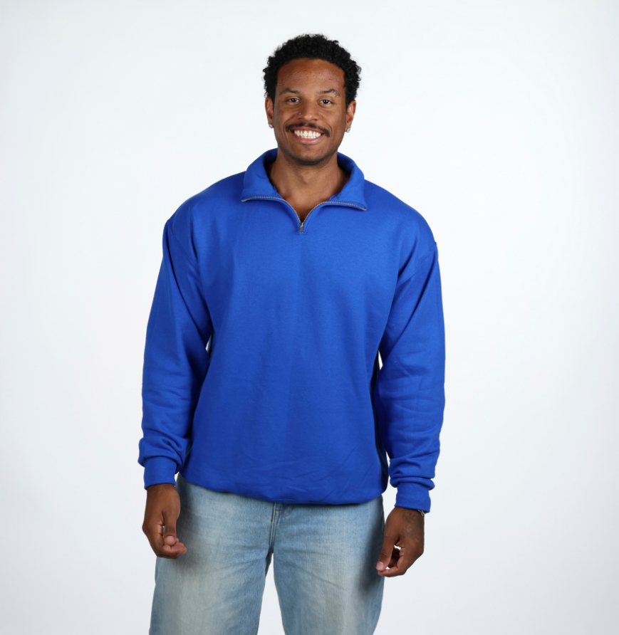 Jerzees 995M Unisex NuBlend® Quarter-Zip Cadet Collar Sweatshirt - 8 oz.