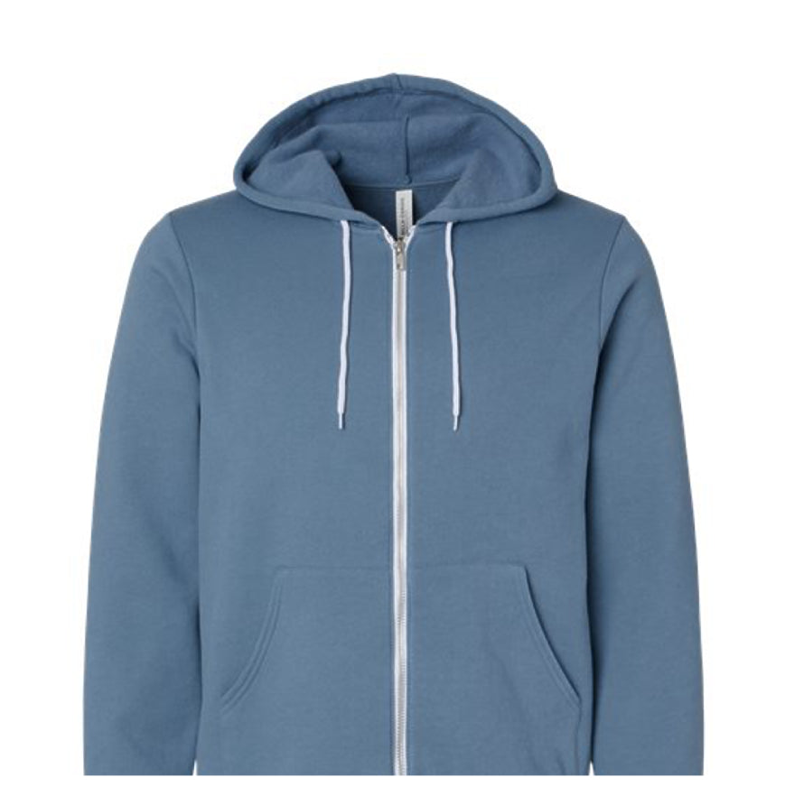Bella + Canvas 3739 Unisex Poly-Cotton Fleece Full-Zip Hooded Sweatshirt