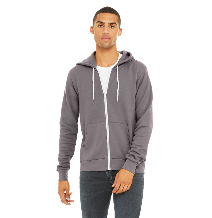 Bella + Canvas 3739 Unisex Poly-Cotton Fleece Full-Zip Hooded Sweatshirt
