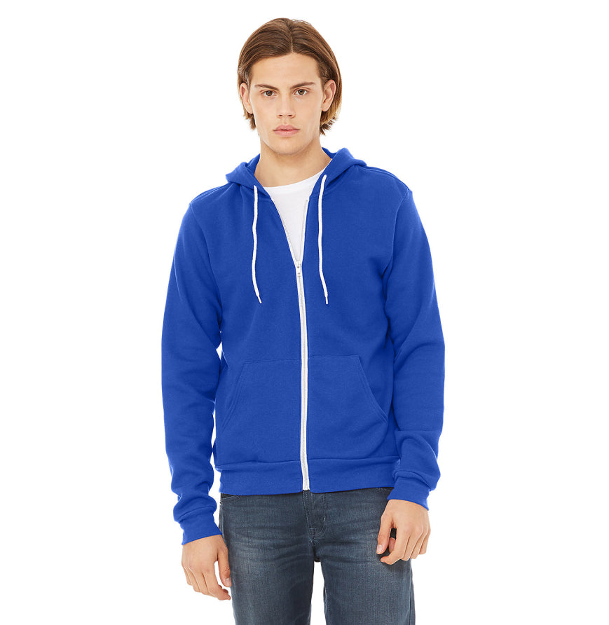 Bella + Canvas 3739 Unisex Poly-Cotton Fleece Full-Zip Hooded Sweatshirt