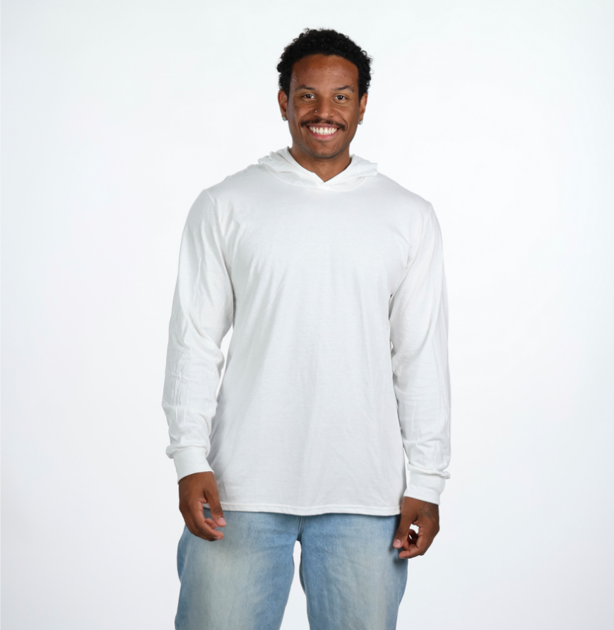 Jerzees 363LH Unisex Cotton Long Sleeve Hooded T-Shirt
