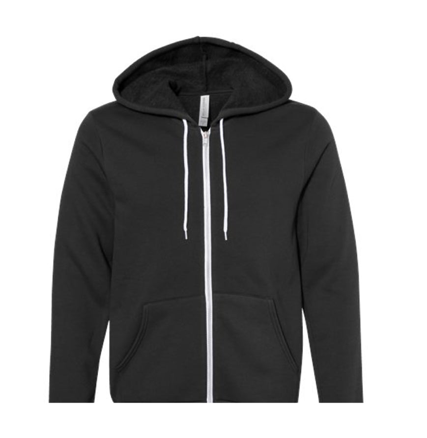 Bella + Canvas 3739 Unisex Poly-Cotton Fleece Full-Zip Hooded Sweatshirt