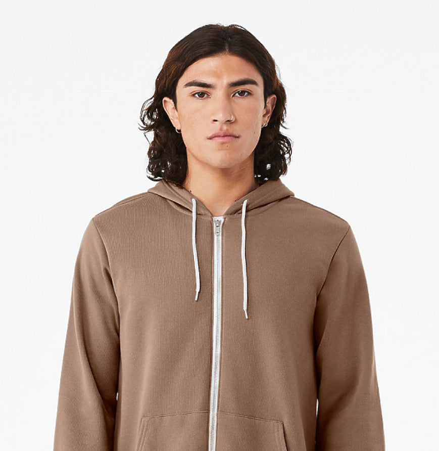 Bella + Canvas 3739 Unisex Poly-Cotton Fleece Full-Zip Hooded Sweatshirt