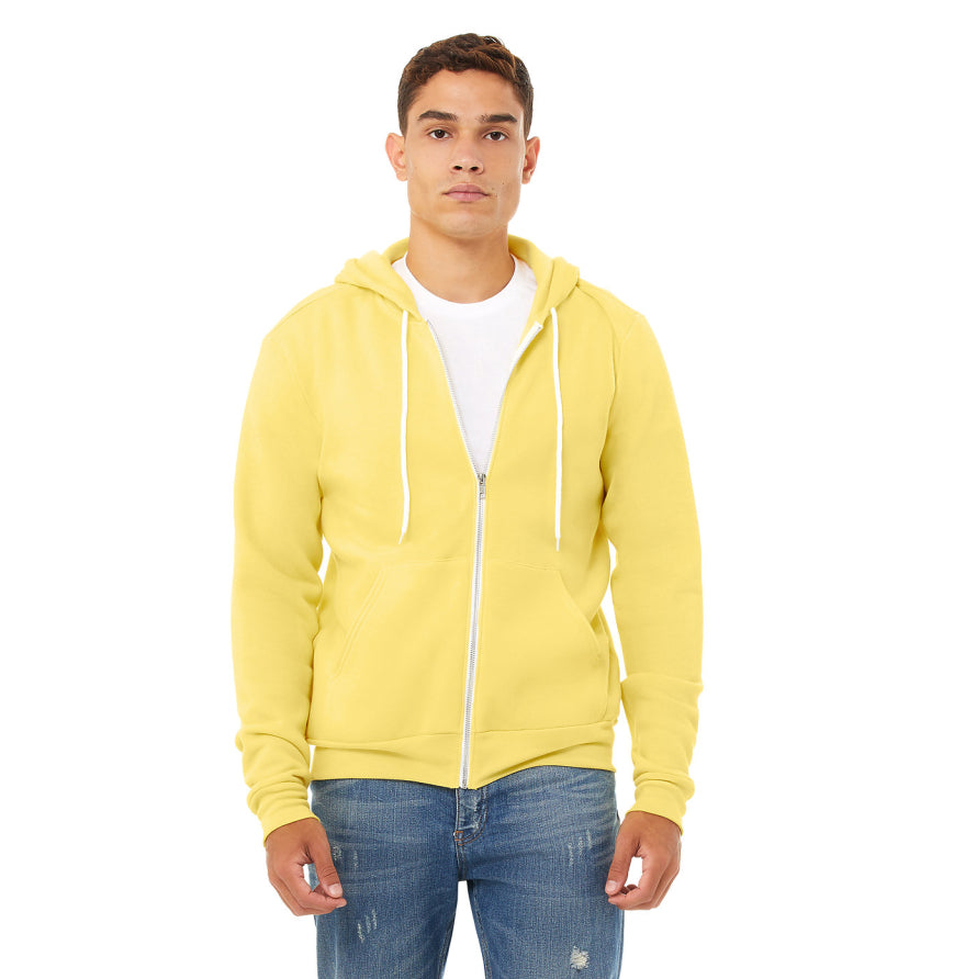 Bella + Canvas 3739 Unisex Poly-Cotton Fleece Full-Zip Hooded Sweatshirt