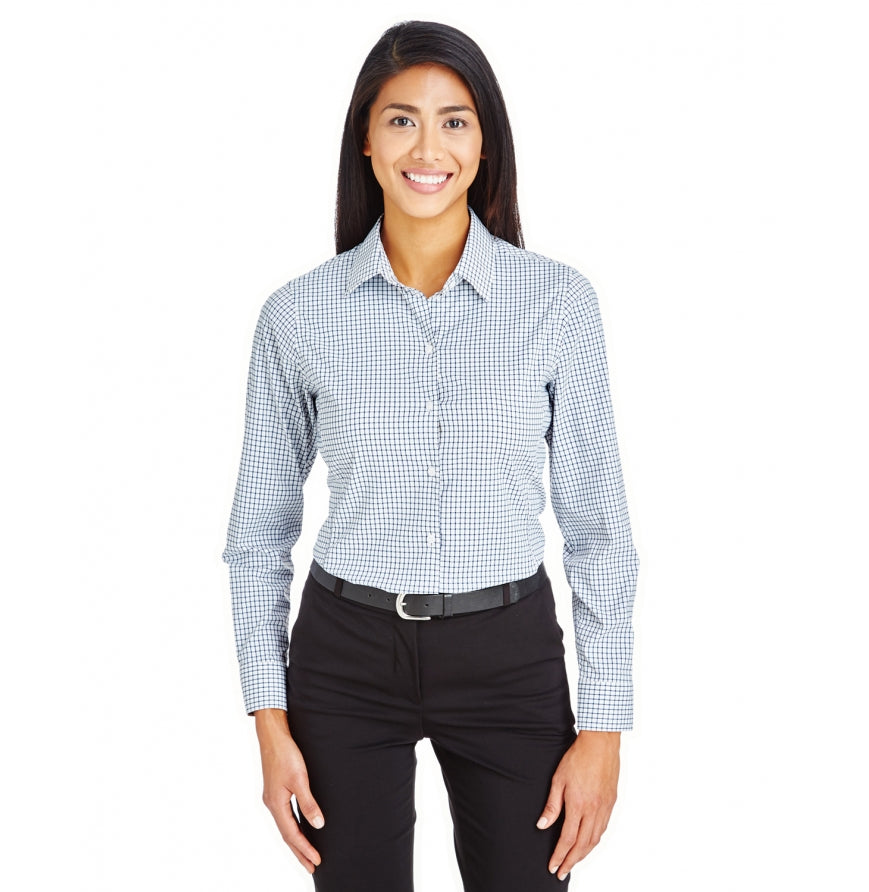 Devon & Jones DG540W Women's Micro Windowpane Shirt